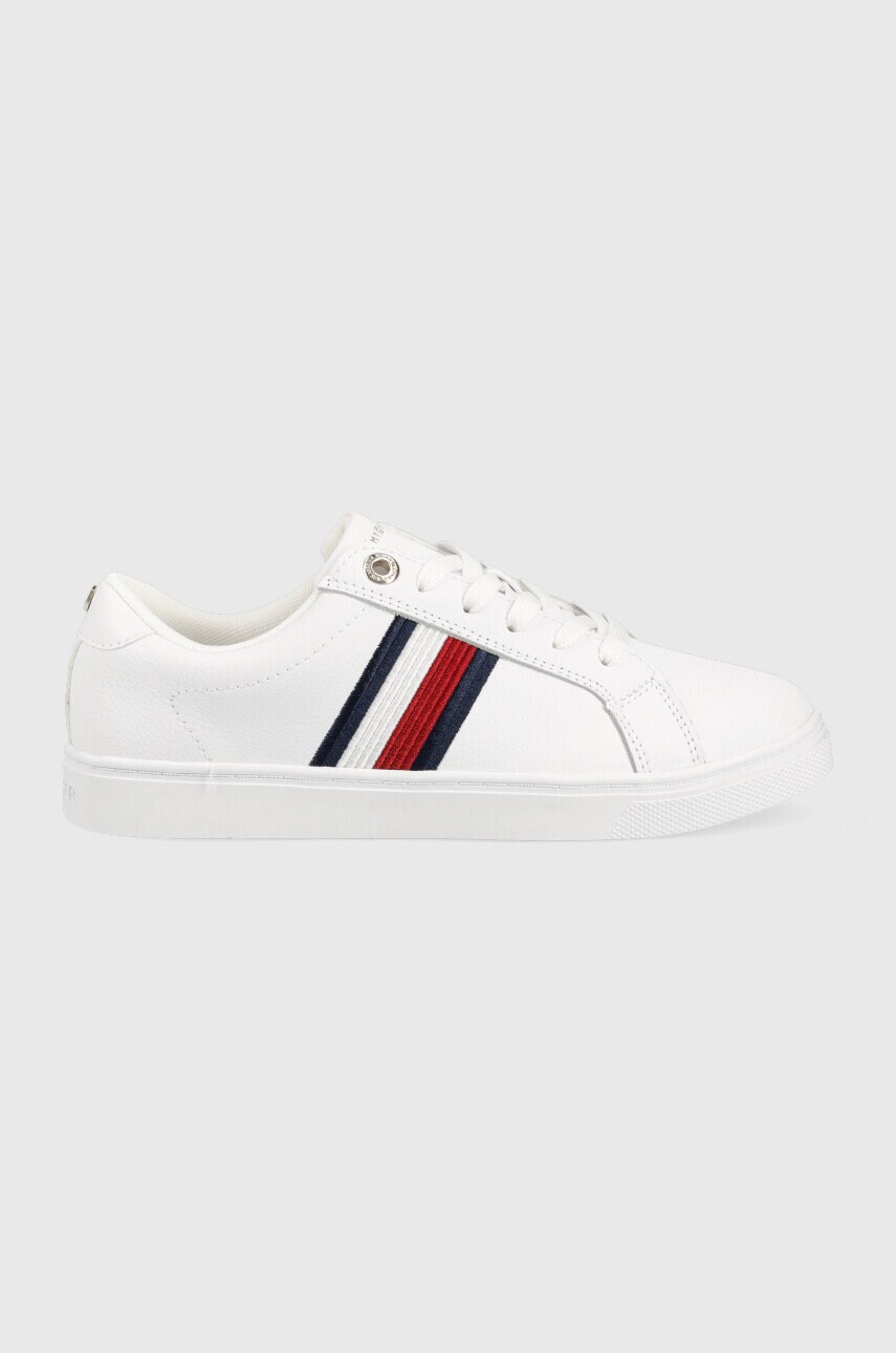 

Шкіряні кросівки Tommy Hilfiger fw0fw06903 essential stripes sneaker колір білий