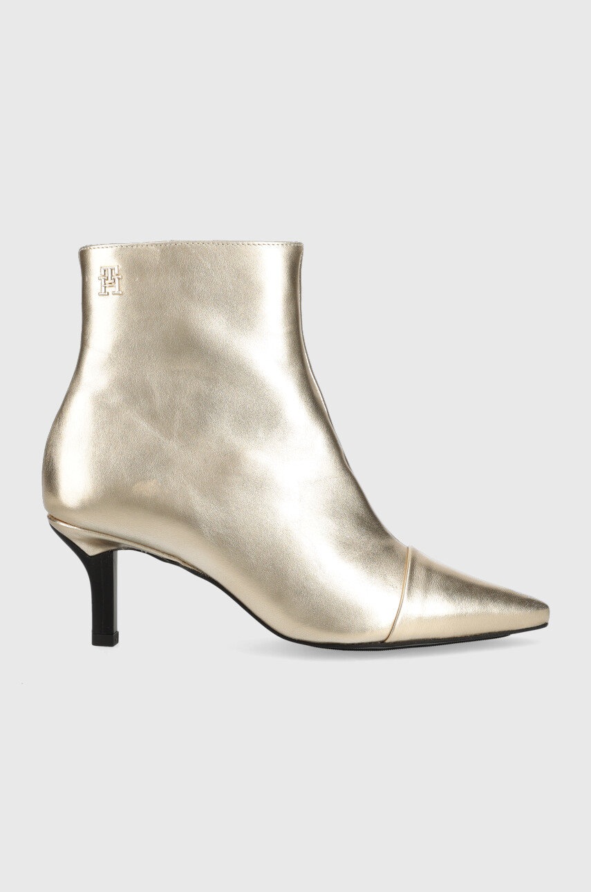 

Кожени боти Tommy Hilfiger FW0FW07048 POINTY HEEL BOOT GOLD в златисто с ток стилето, Злато