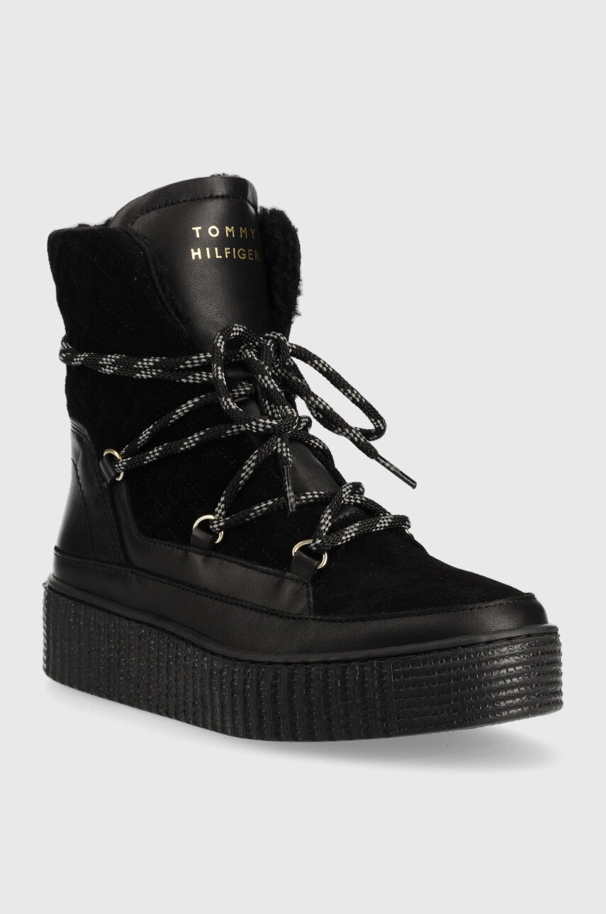 

Кожаные сапоги Tommy Hilfiger FW0FW06852 SNOW BOOT MONOGRAM цвет чёрный