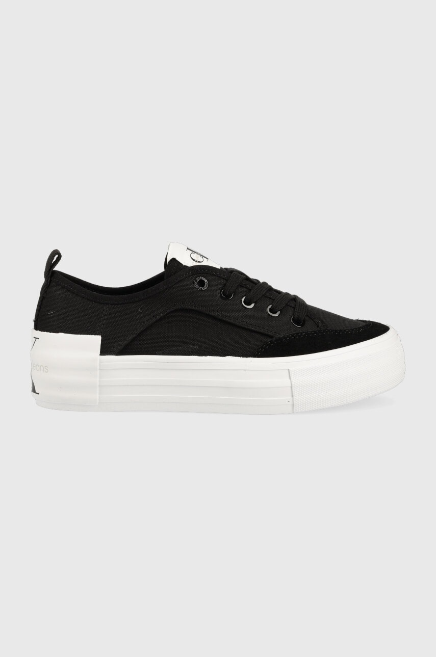 

Ниски кецове Calvin Klein Jeans VULC FLATFORM BOLD IRREG LINES в черно YW0YW00903, Черен