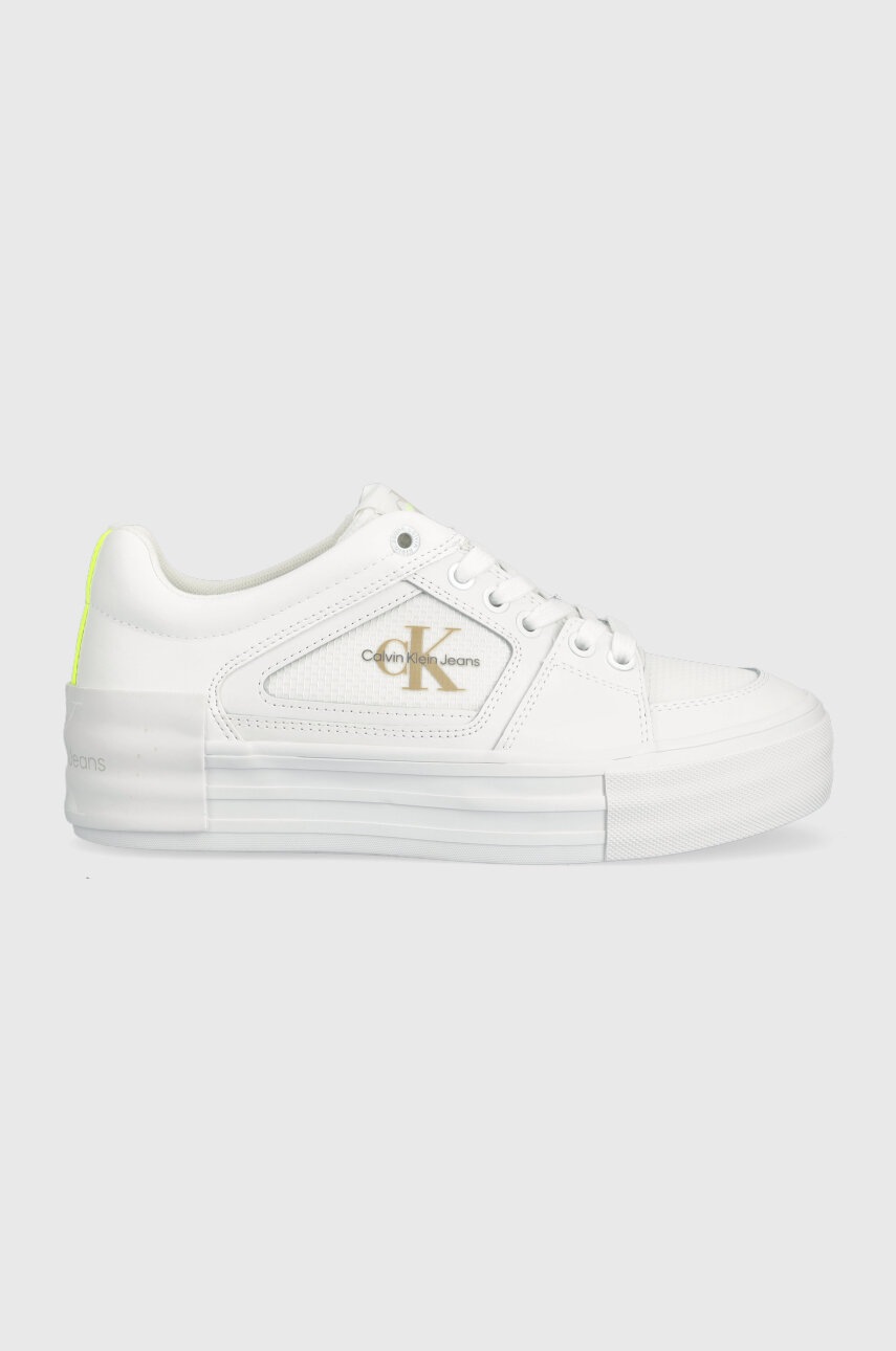 

Маратонки Calvin Klein Jeans VULC FLATFORM BOLD FLUO CONTR в бежово YW0YW00904, Бял