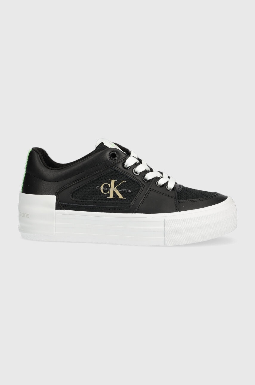 

Маратонки Calvin Klein Jeans VULC FLATFORM BOLD FLUO CONTR в черно YW0YW00904, Черен
