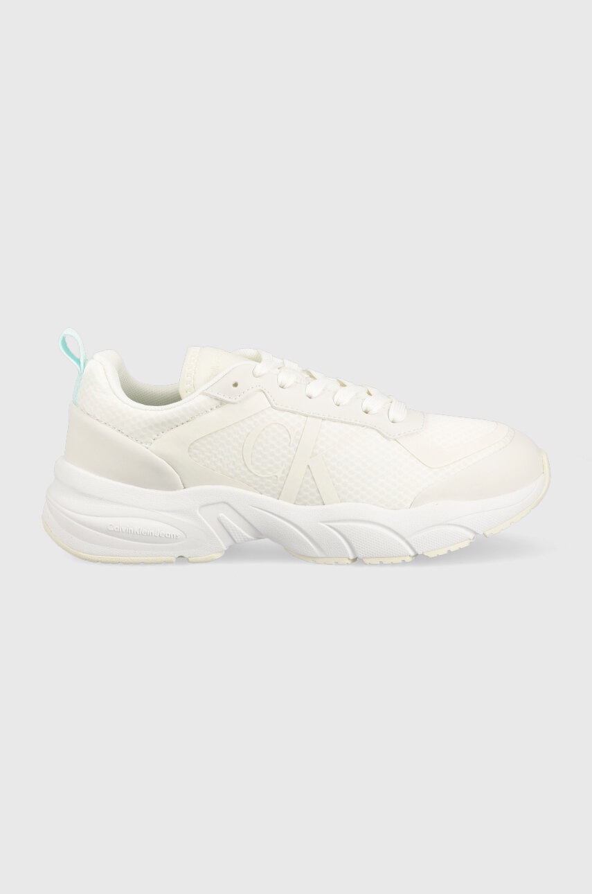

Маратонки Calvin Klein Jeans RETRO TENNIS OVER MESH WN в бежово YW0YW00946, Бял