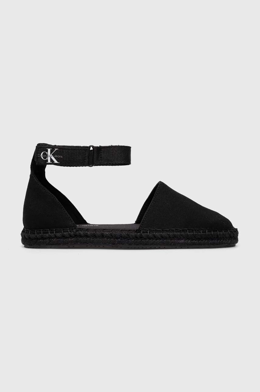 

Еспадрили Calvin Klein Jeans ANKLE ESPADRILLE в черно YW0YW01027, Черен