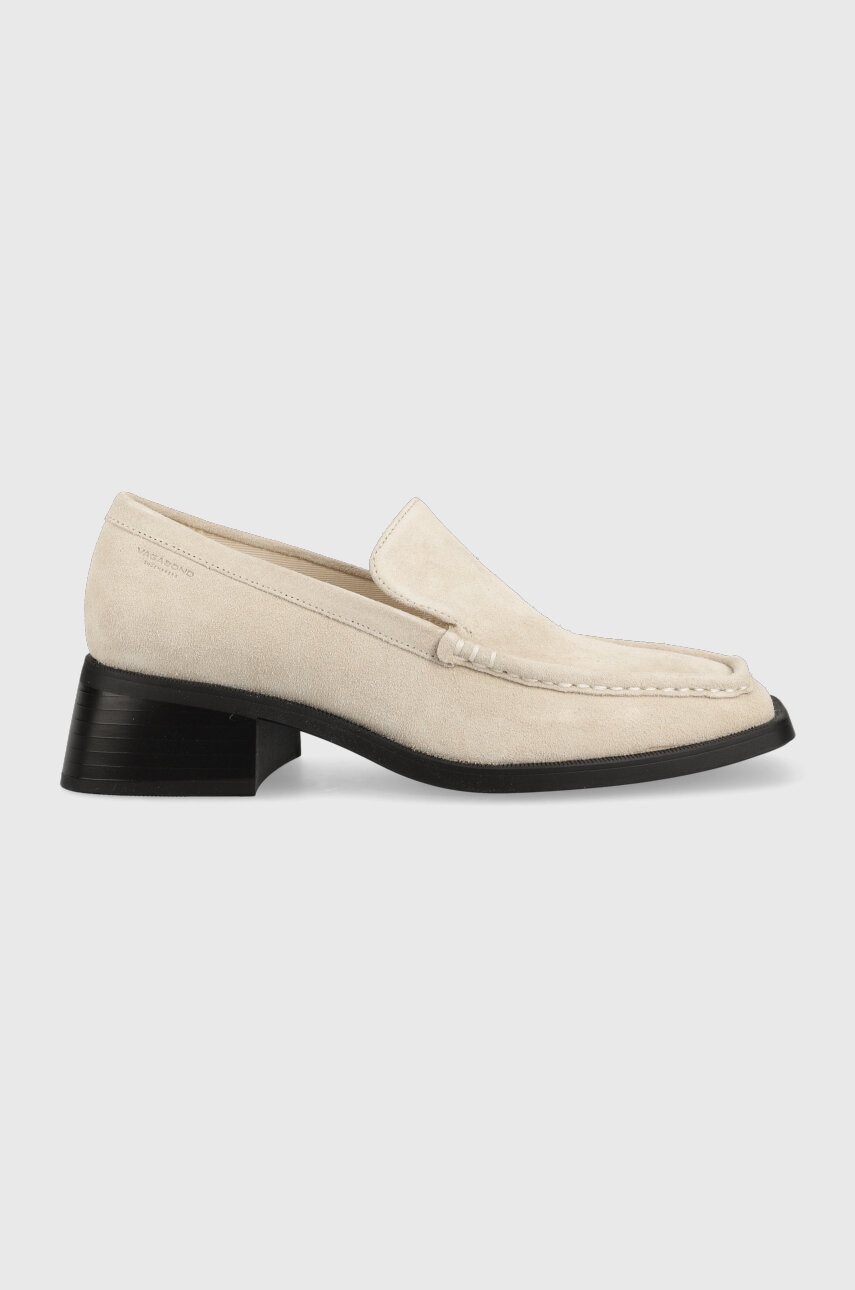 Vagabond Shoemakers tocuri din piele intoarsa BLANCA femei, culoarea bej, cu toc drept, 5417.640.02