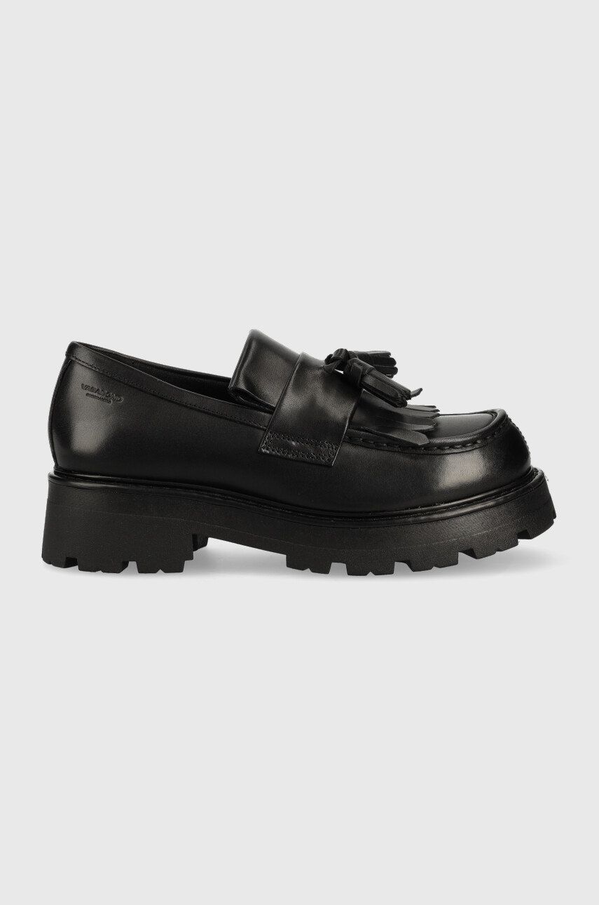 Levně Kožené mokasíny Vagabond Shoemakers COSMO 2.0 dámské, černá barva, na platformě, 5449.201.20
