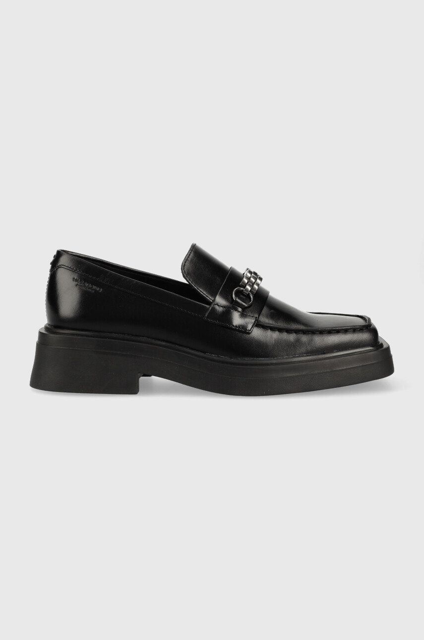 Vagabond Shoemakers Mocasini De Piele Eyra Femei, Culoarea Negru, Cu Toc Plat, 5550.001.20