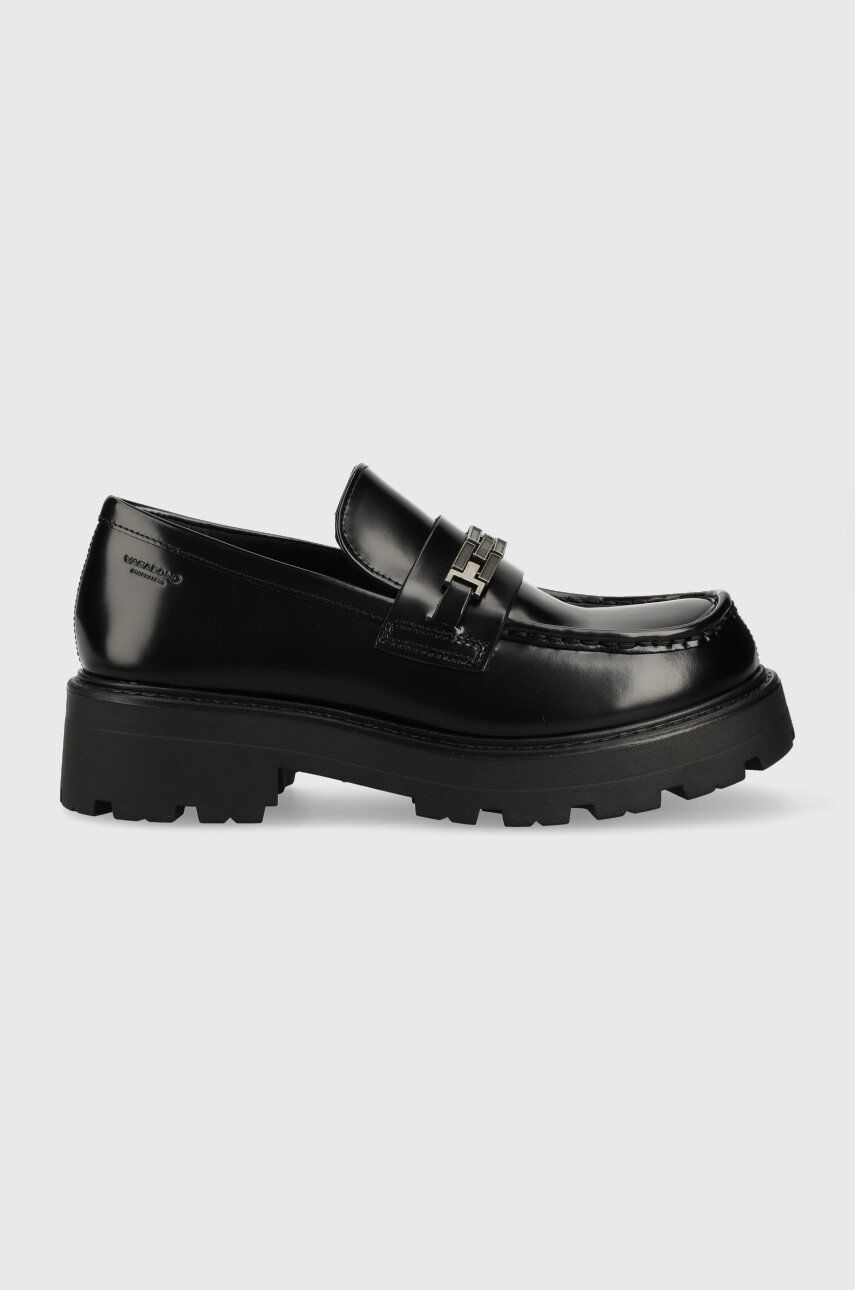 Levně Kožené mokasíny Vagabond Shoemakers COSMO 2.0 dámské, černá barva, na platformě, 5549.004.20