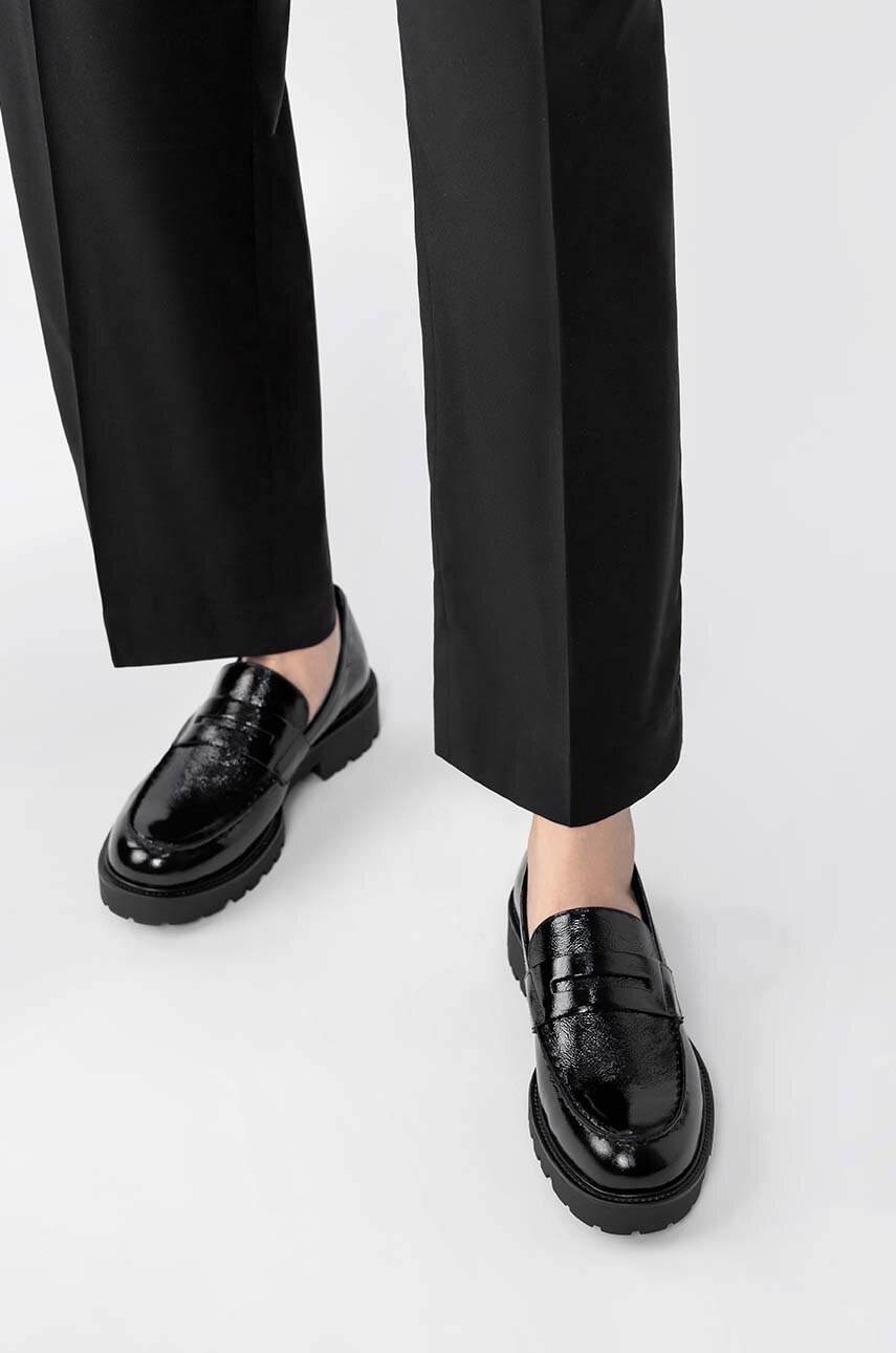 Шкіряні мокасини Vagabond Shoemakers KENOVA жіночі колір чорний на плоскому ходу 5241.360.20 