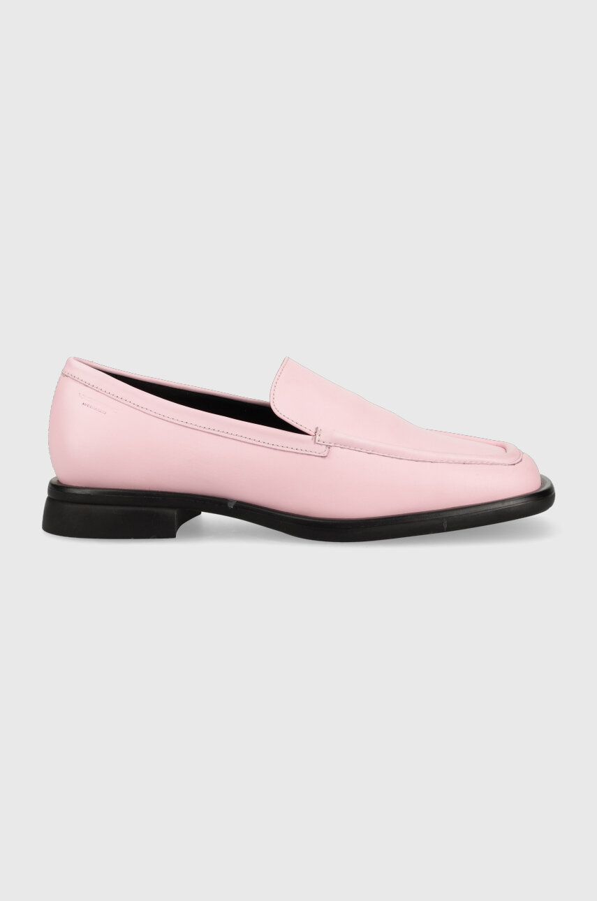 Levně Kožené mokasíny Vagabond Shoemakers BRITTIE dámské, růžová barva, na plochém podpatku, 5451.001.45