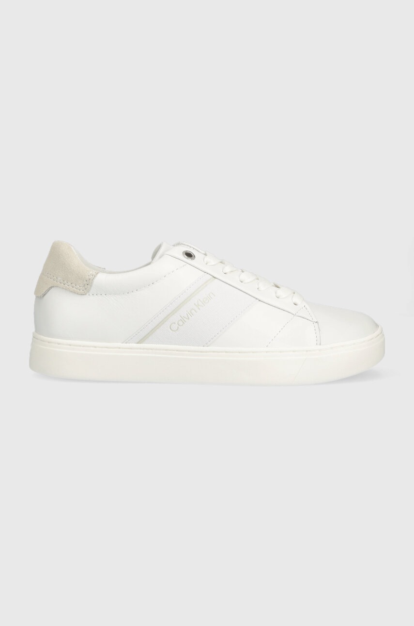 

Кожени маратонки Calvin Klein CLEAN CUPSOLE LACE UP - HE в бяло HW0HW01415, Бял