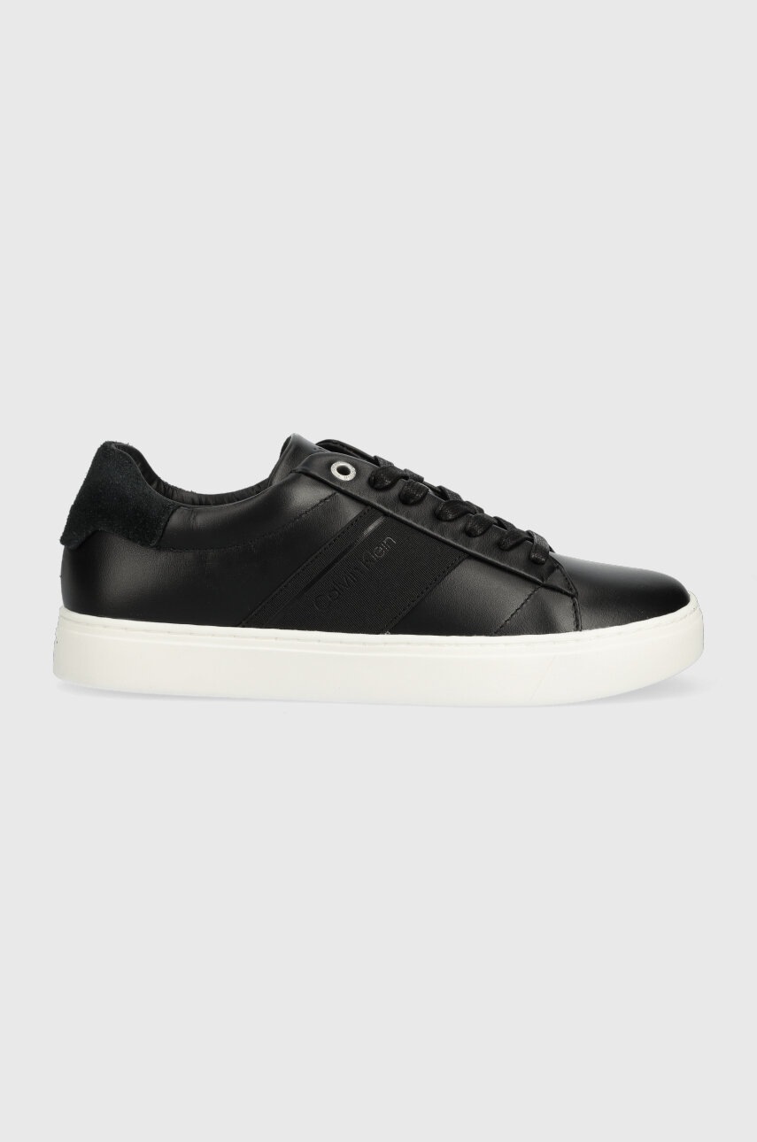 

Кожени маратонки Calvin Klein CLEAN CUPSOLE LACE UP - HE в черно HW0HW01415, Черен