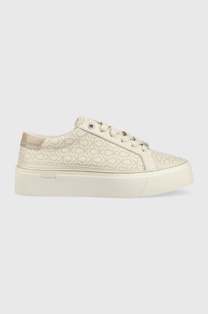 

Маратонки Calvin Klein CUPSOLE FLATFORM LACE UP - MONO в бежово HW0HW01420, Бежов