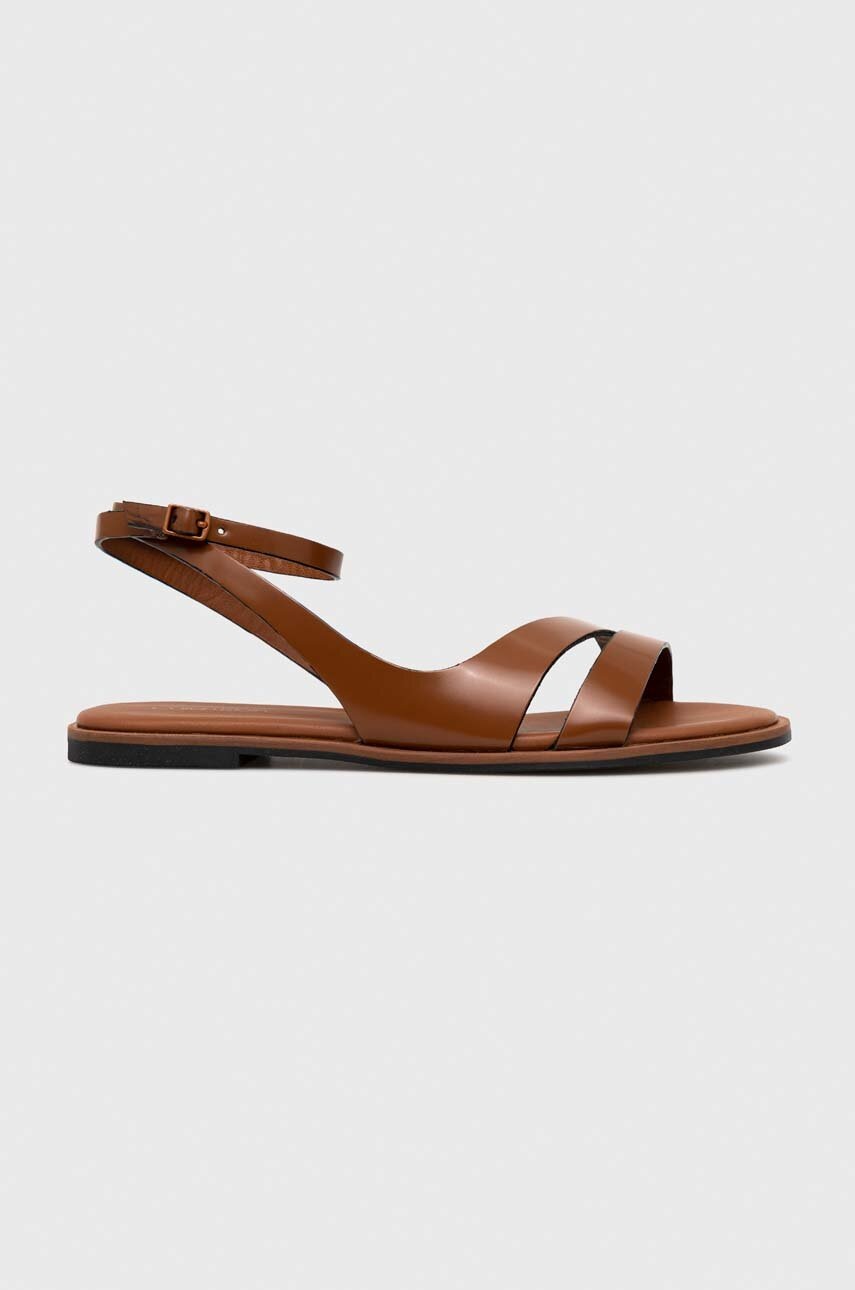 

Кожени сандали Calvin Klein ALMOND SANDAL в кафяво HW0HW01463, Кафяв