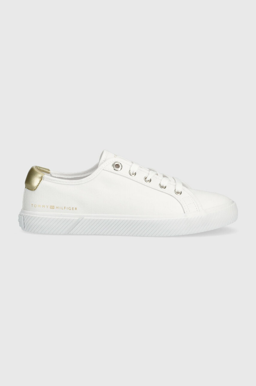 

Кеды Tommy Hilfiger LACE UP VULC SNEAKER женские цвет белый FW0FW06957