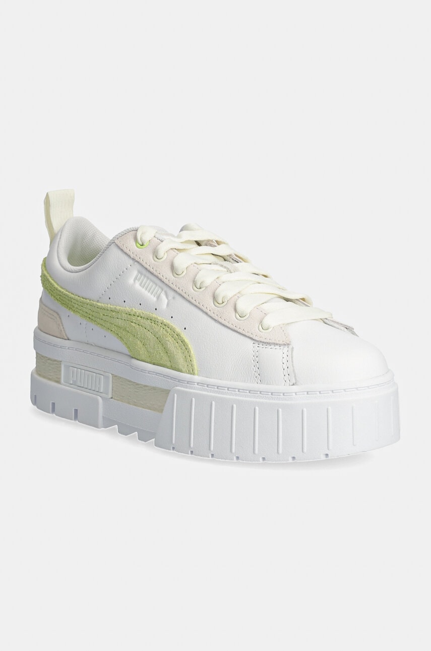 Puma sneakers din piele Mayze Mix Wns culoarea alb Puma sneakers din piele Mayze Mix Wns culoarea alb