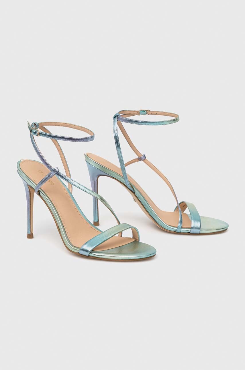 

Кожаные сандалии Guess Kadera цвет бирюзовый FL5KAD LEM03 TURQU
