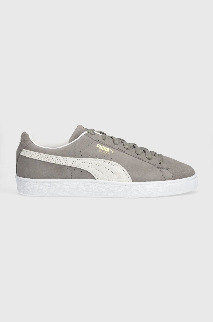 Puma sneakers din piele întoarsă Suede Classic XXI culoarea gri 390984