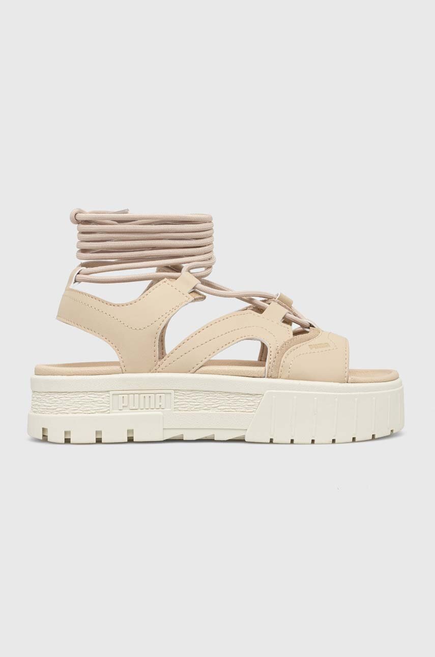 

Сандали Puma Mayze Sandal Laces Wns в бежово с платформа, Бежов