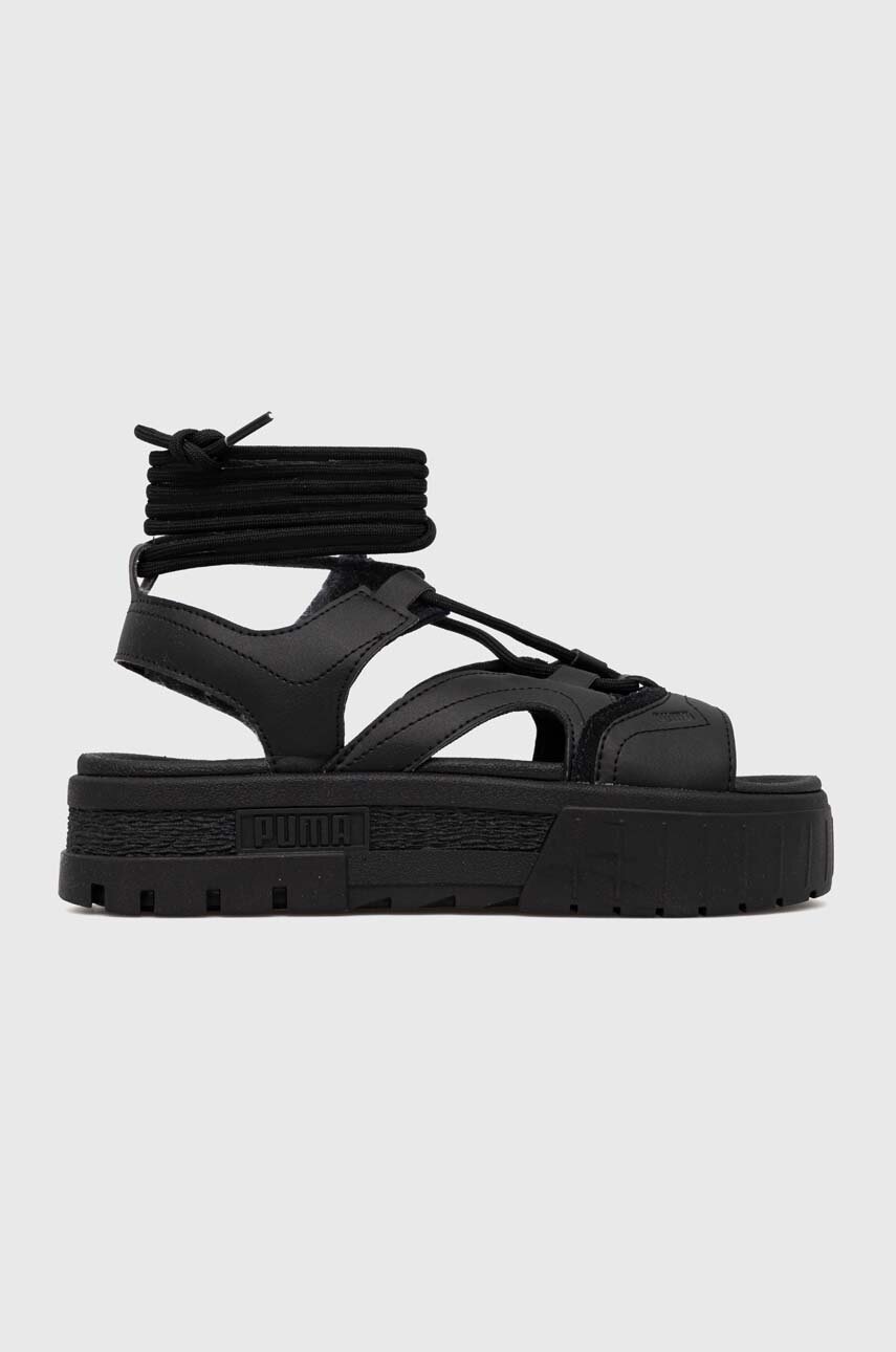 

Сандалии Puma Mayze Sandal Laces Wns женские цвет чёрный на платформе