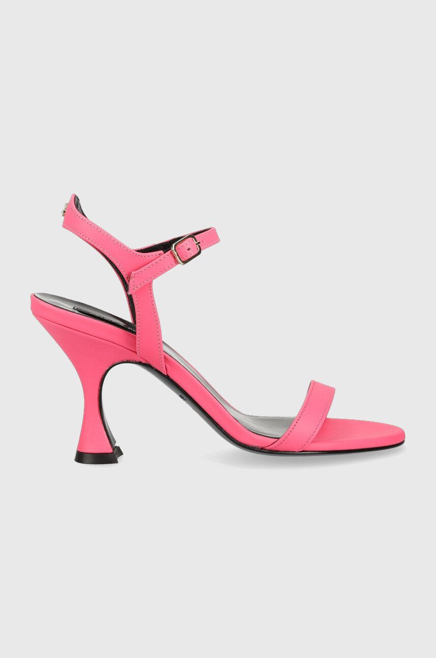 E-shop Kožené sandály Patrizia Pepe růžová barva, 8X0057 L011 M443