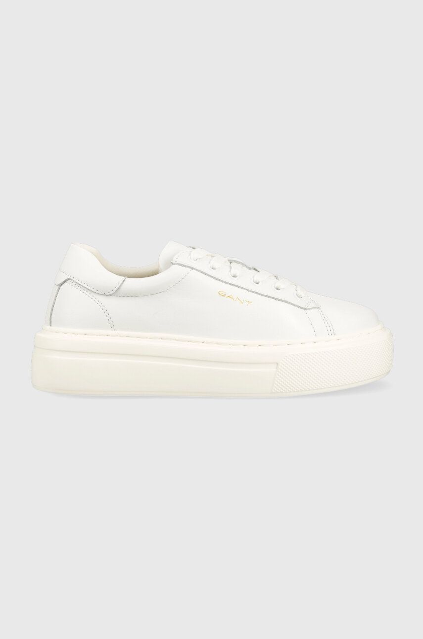 Kožené sneakers boty Gant Alincy bílá barva - bílá -  Svršek: Přírodní kůže Vnitřek: Texti