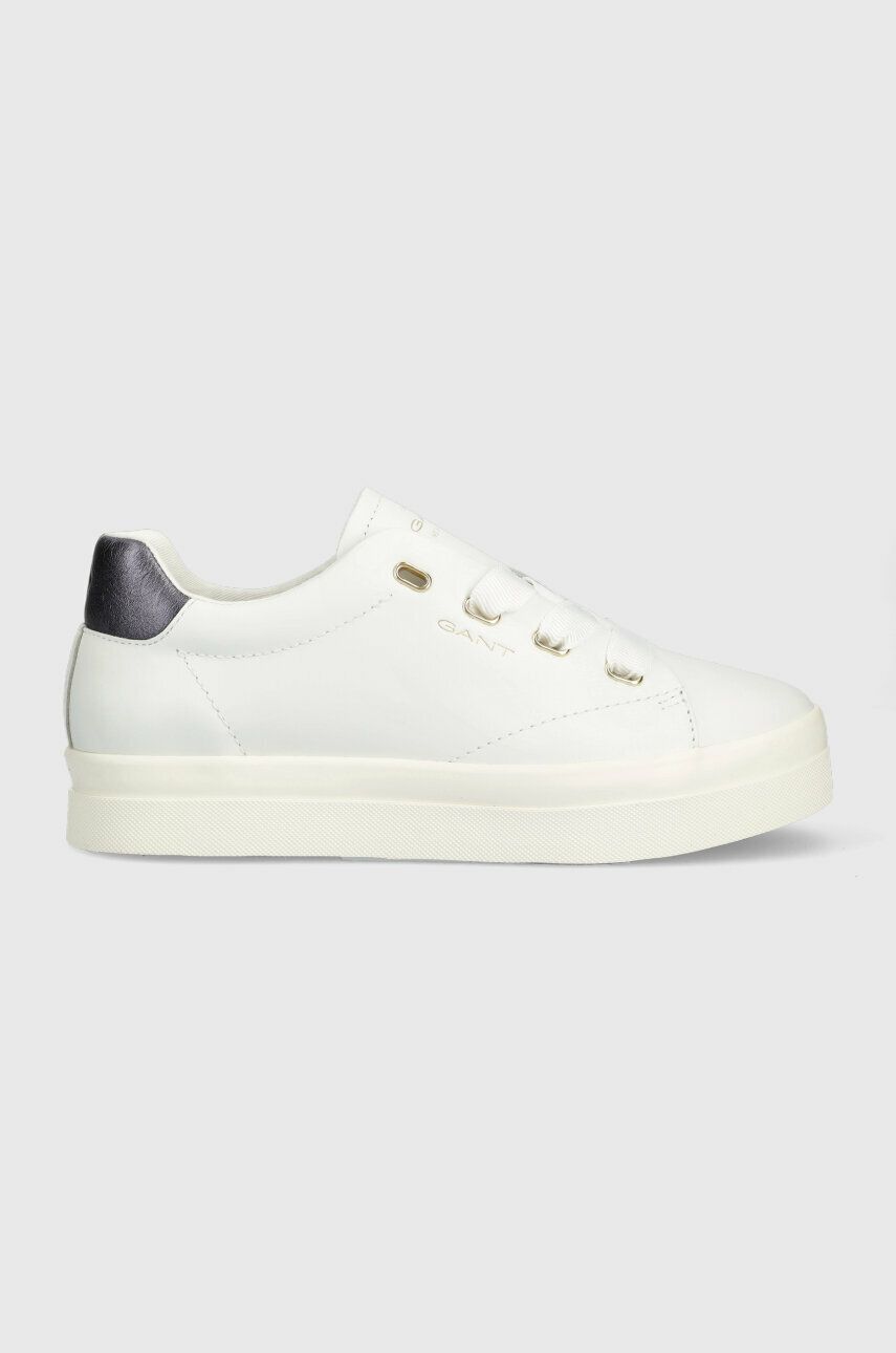 Kožené sneakers boty Gant Avona bílá barva, 26531918.G278 - bílá -  Svršek: Přírodní kůže 