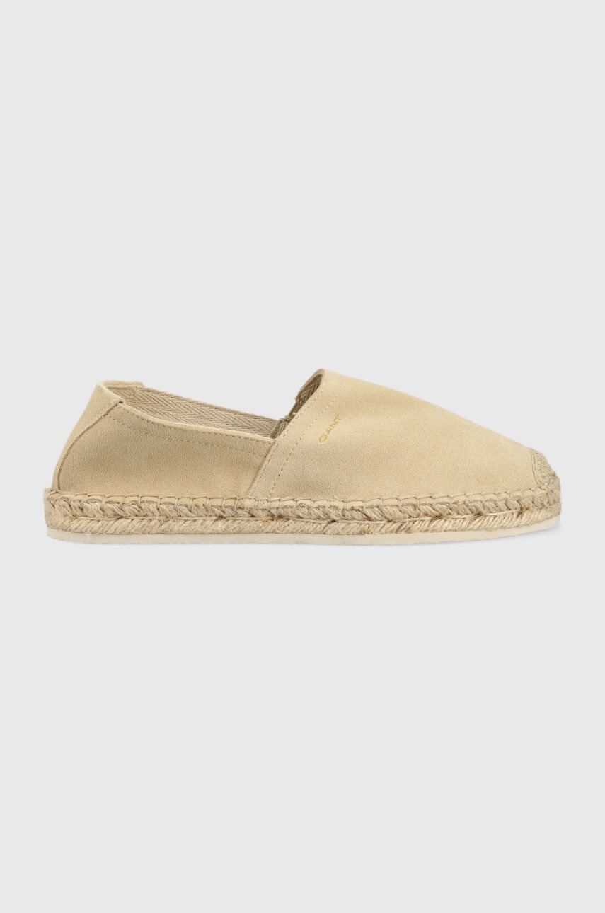 Gant Espadrile Din Piele Intoarsa Lucinella Culoarea Bej, 26563811.g168