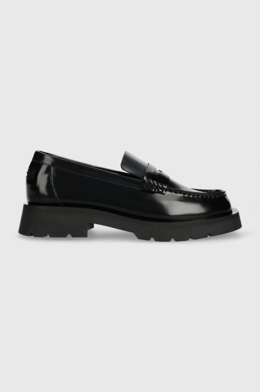 Gant Mocasini De Piele Bercelly Femei, Culoarea Negru, Cu Toc Plat, 26571805.g00