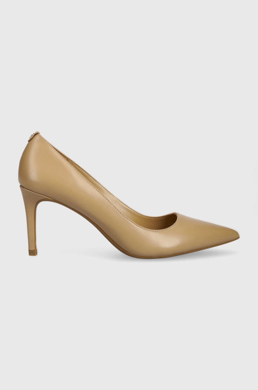 

Кожени обувки с висок ток MICHAEL Michael Kors Alina в кафяво 40F2HNMP2L, Кафяв