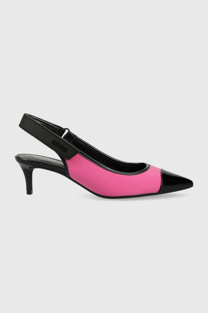 MICHAEL Michael Kors pantofi cu toc Kourtney culoarea roz, cu toc deschis answear.ro