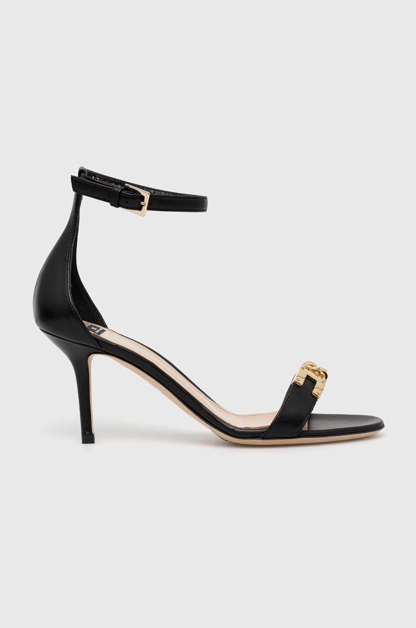 Elisabetta Franchi sandale de piele culoarea negru, SA75L31E2 answear.ro