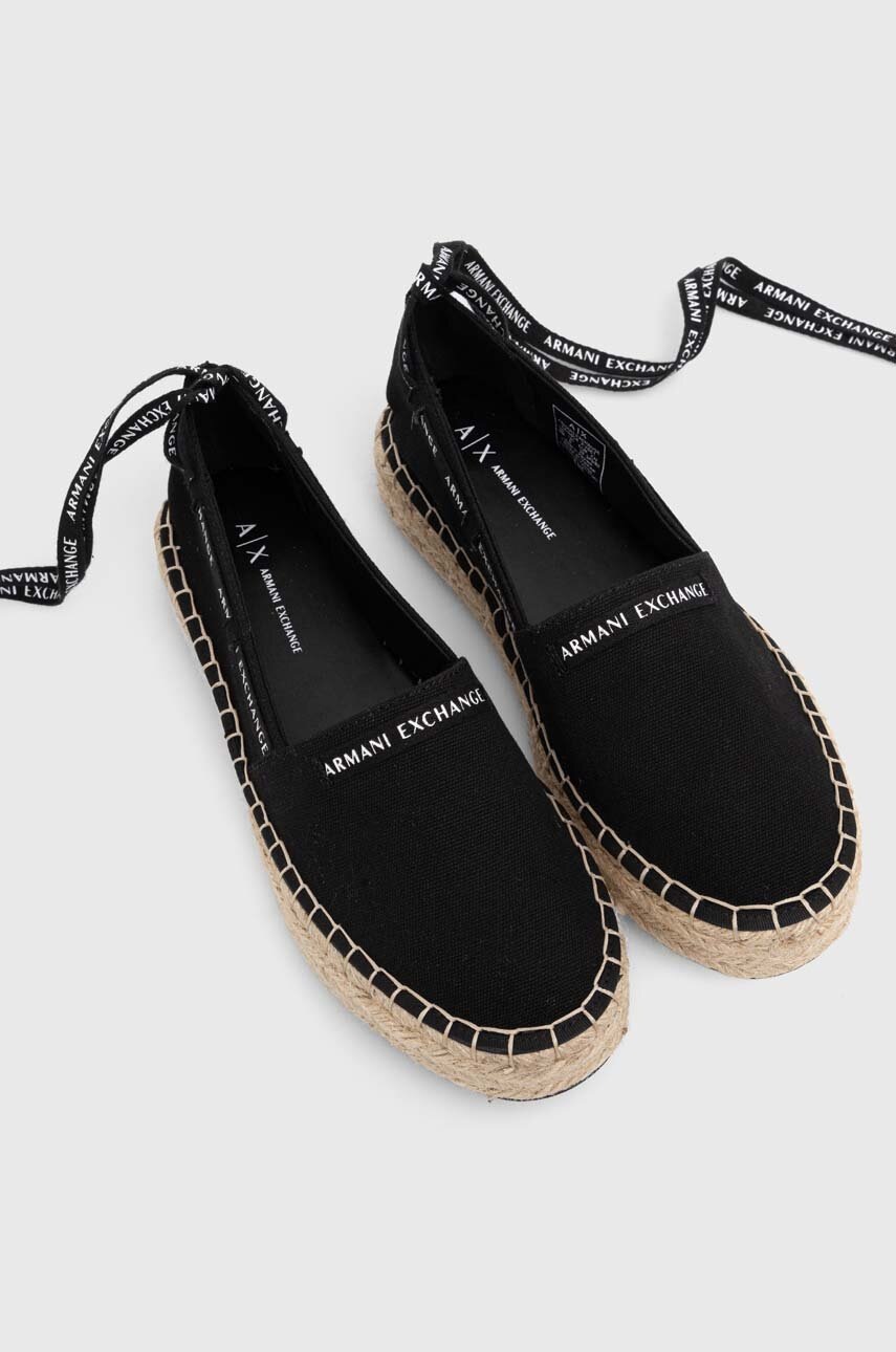 

Еспадрили Armani Exchange в черно с платформа XDS004.XV681.00002, Черен