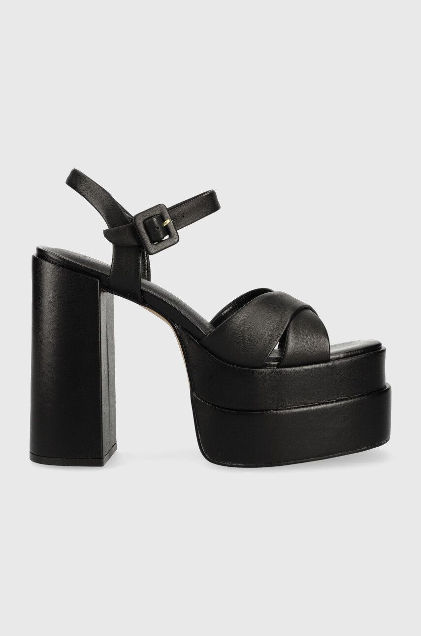 Aldo sandale de piele Gisell culoarea negru, 13540201.GISELL