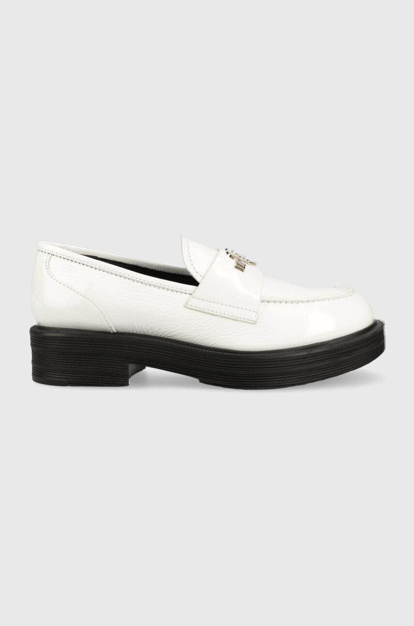 Love Moschino pantofi de piele Scarpad City 40 femei, culoarea alb, cu platforma, JA10064G1G 2023 ❤️ Pret Super answear imagine noua 2022