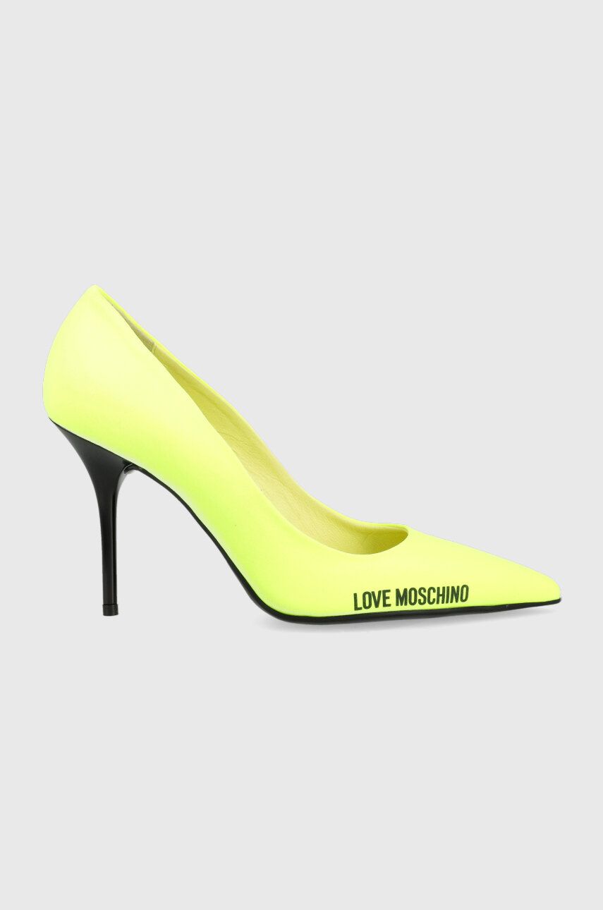 Love Moschino pantofi cu toc Scarpad Spillo 95 culoarea galben, JA10089G1G answear.ro