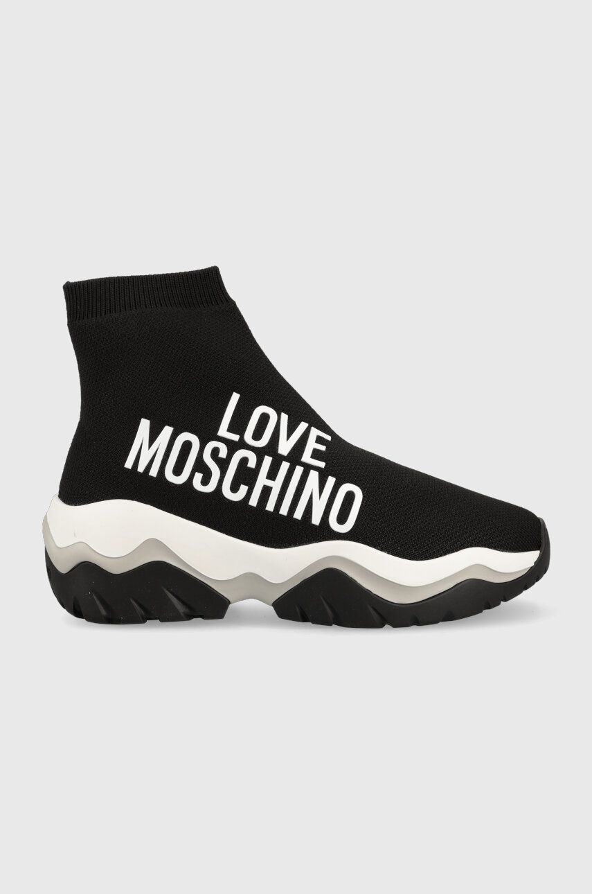 Love Moschino sneakers Sneakerd Roller 45 culoarea negru, JA15564G1G