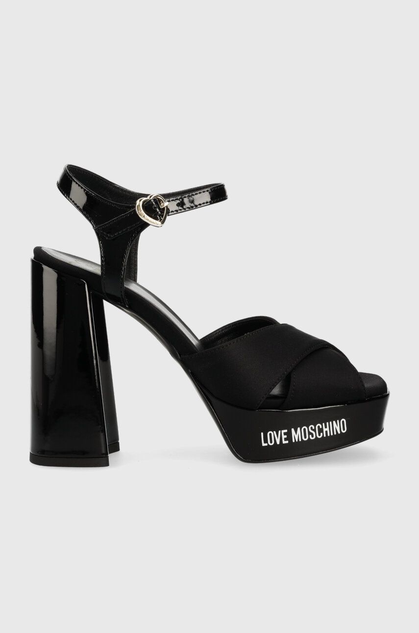 Love Moschino sandale San Lod Quadra 120 culoarea negru, JA1605CG1G 120