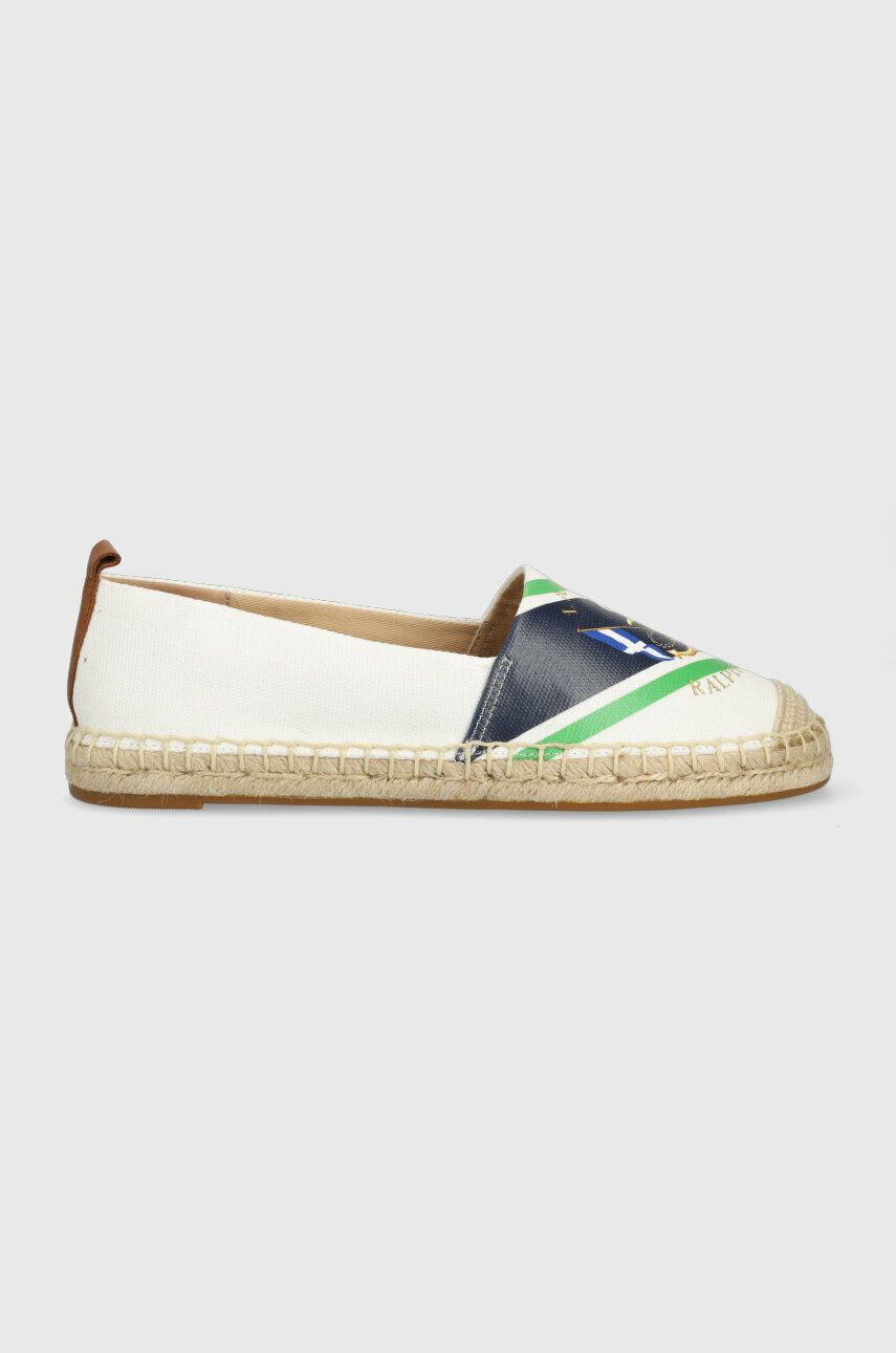 Levně Espadrilky Lauren Ralph Lauren Cameryn III bílá barva