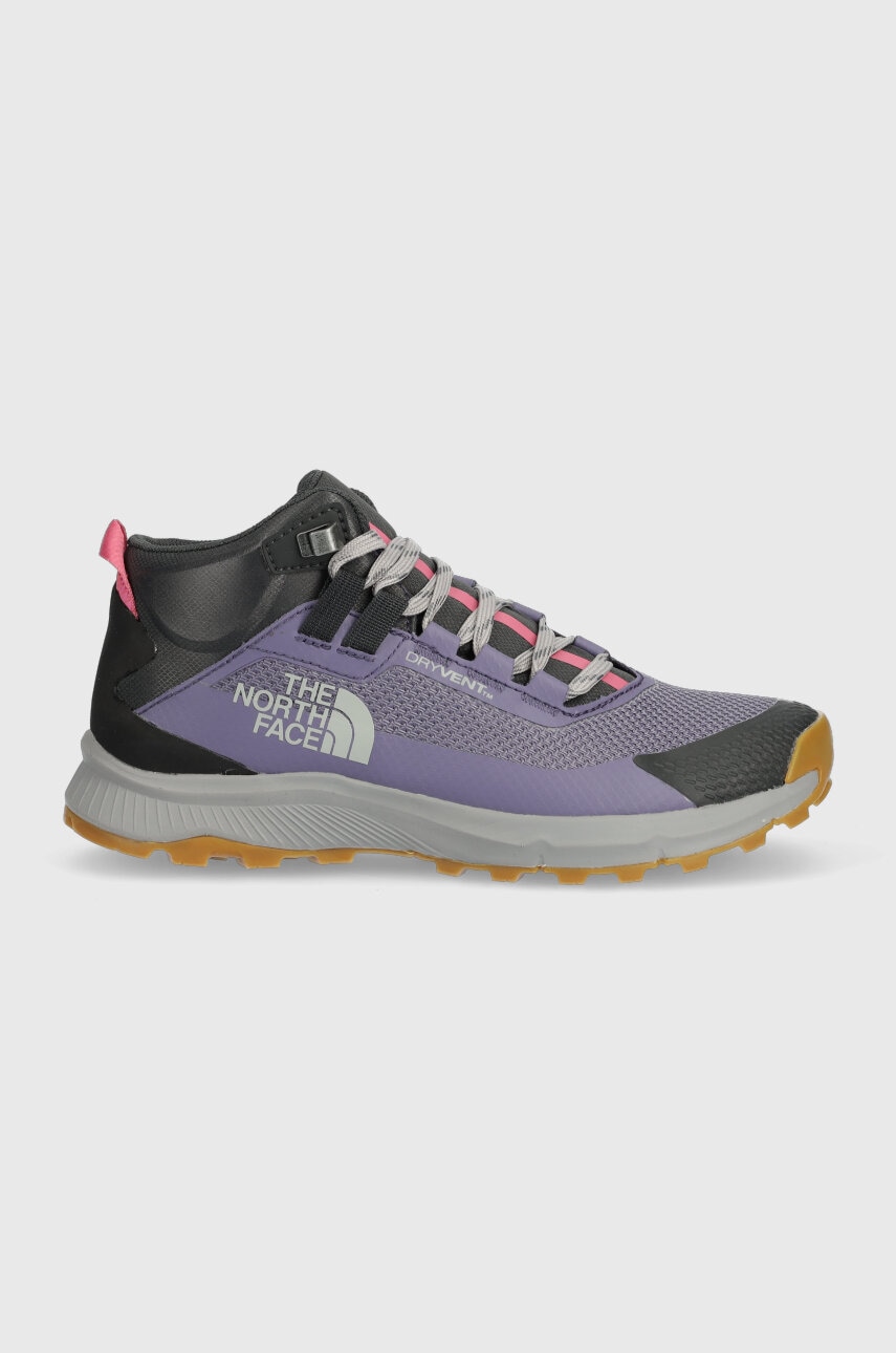 Levně Boty The North Face Cragstone Mid Waterproof dámské, fialová barva