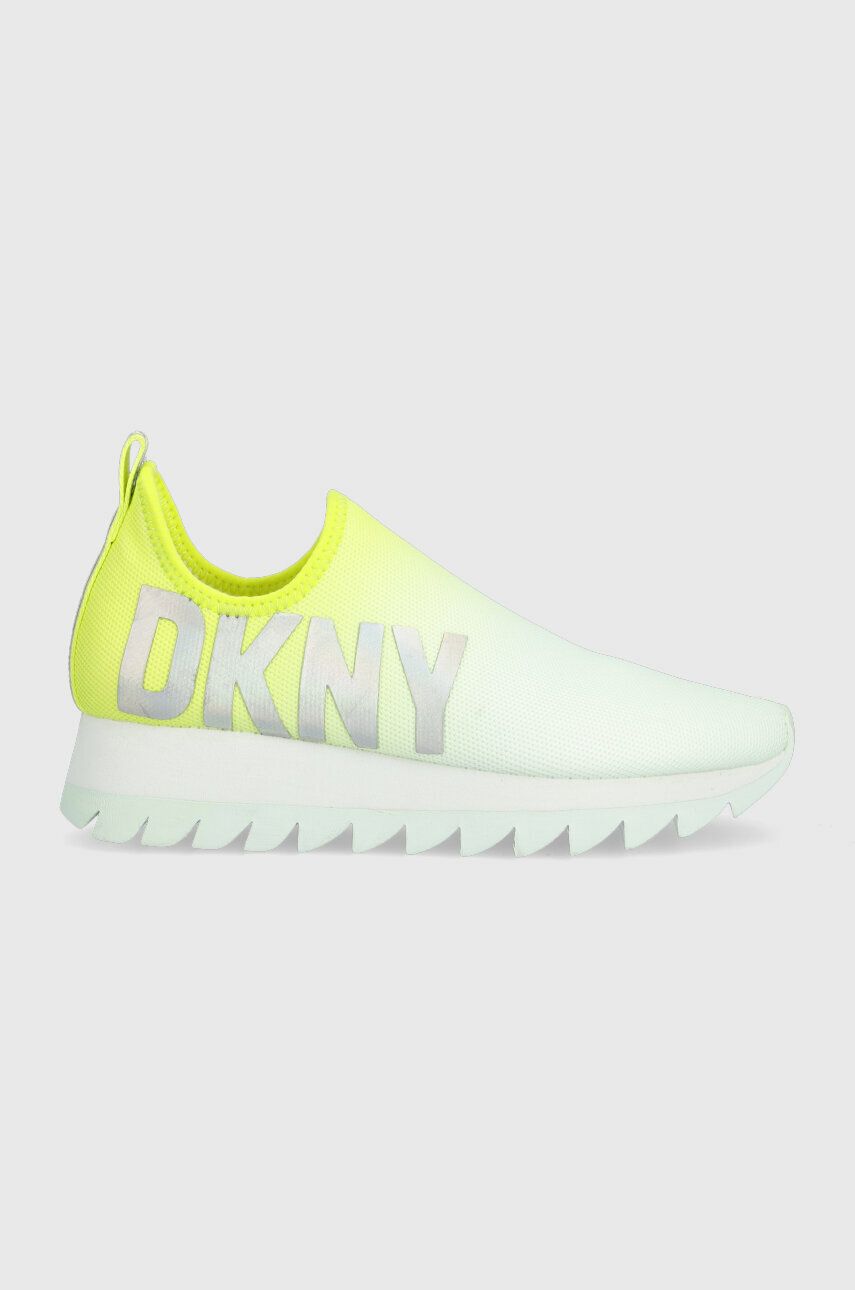 Sneakers boty Dkny AZER zelená barva, K4273491 - zelená -  Svršek: Textilní materiál Vnitř