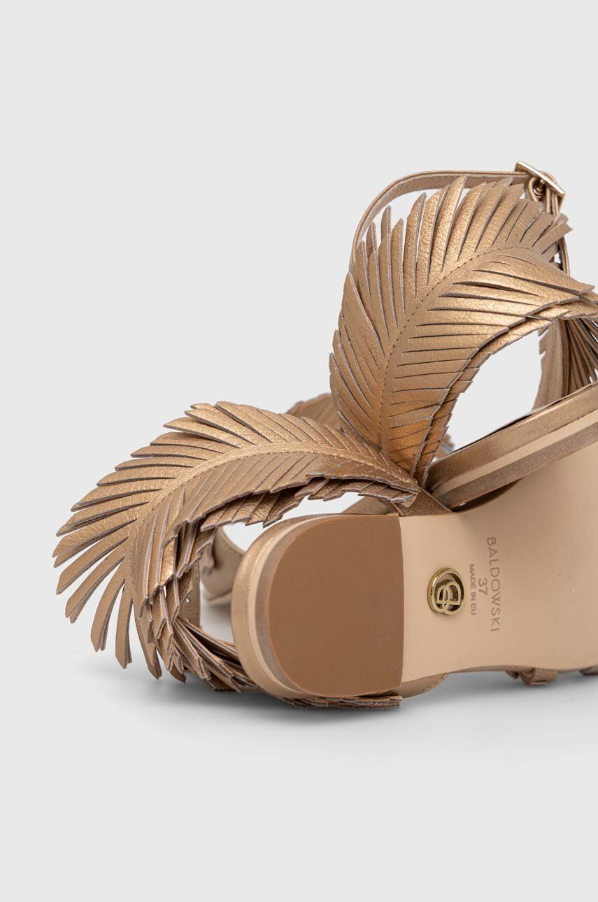 Baldowski Sandale De Piele Femei, Culoarea Auriu