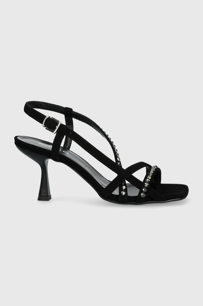 Levně Semišové sandály Pinko Anais černá barva, 100670 A0NZ Z99