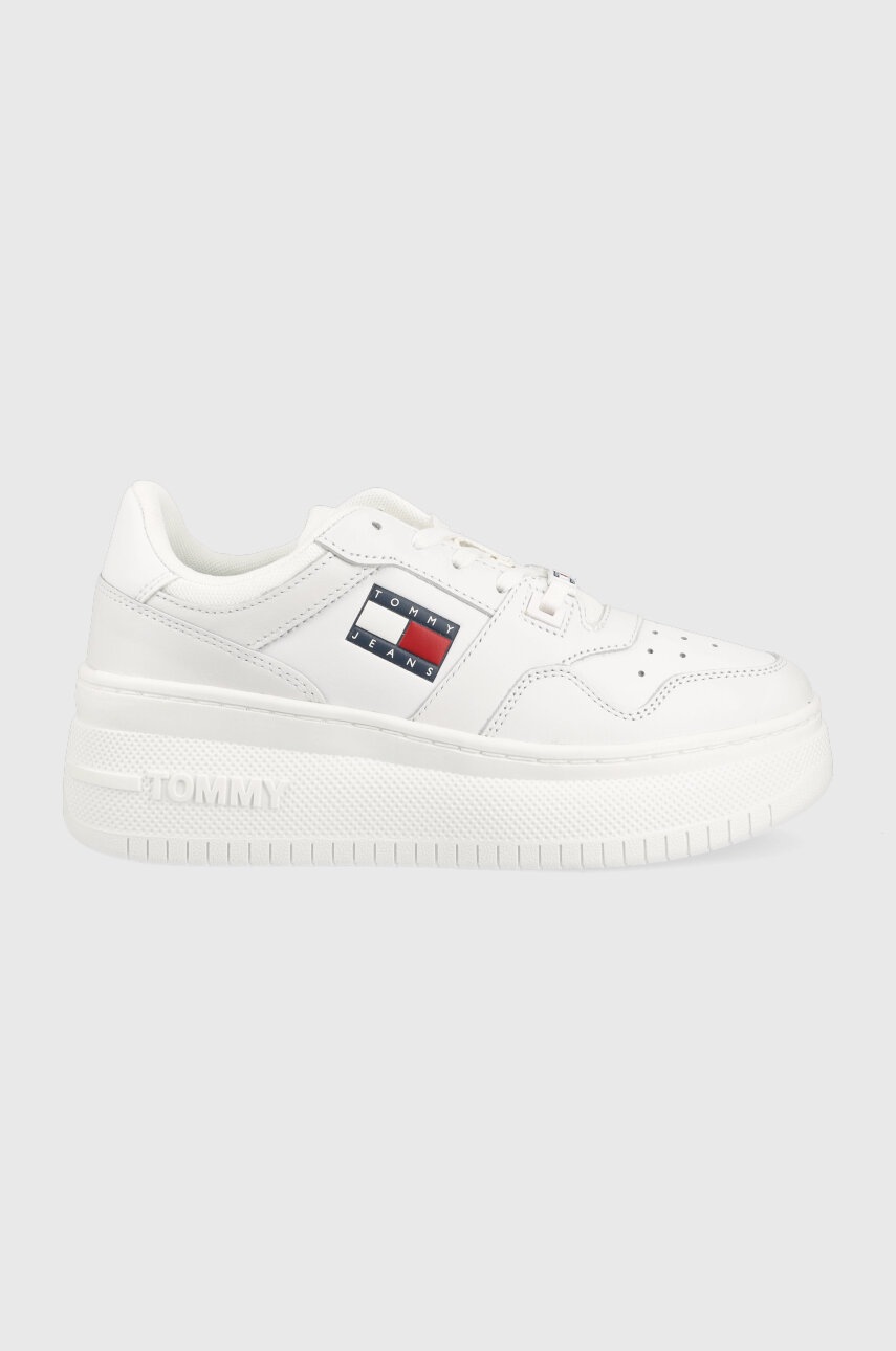 

Кроссовки Tommy Jeans RETRO BASKET FLATF цвет белый