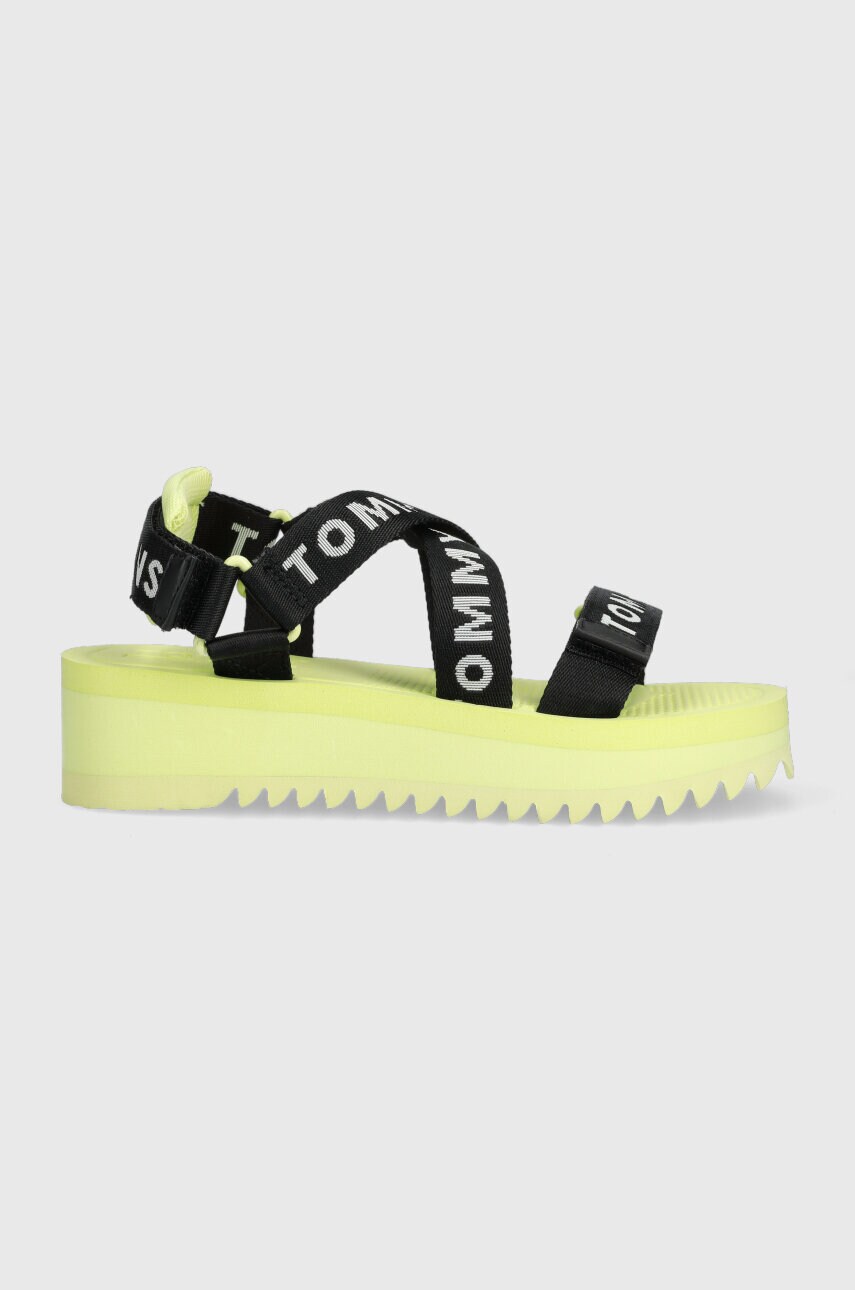 

Сандалии Tommy Jeans FLTFRM EVA SNDL женские цвет жёлтый на платформе EN0EN02119