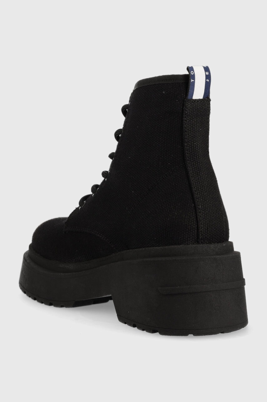 Tommy Jeans bokacsizma LACE UP FESTIV BOOTS fekete, női, EN0EN02133 termék 2. képe