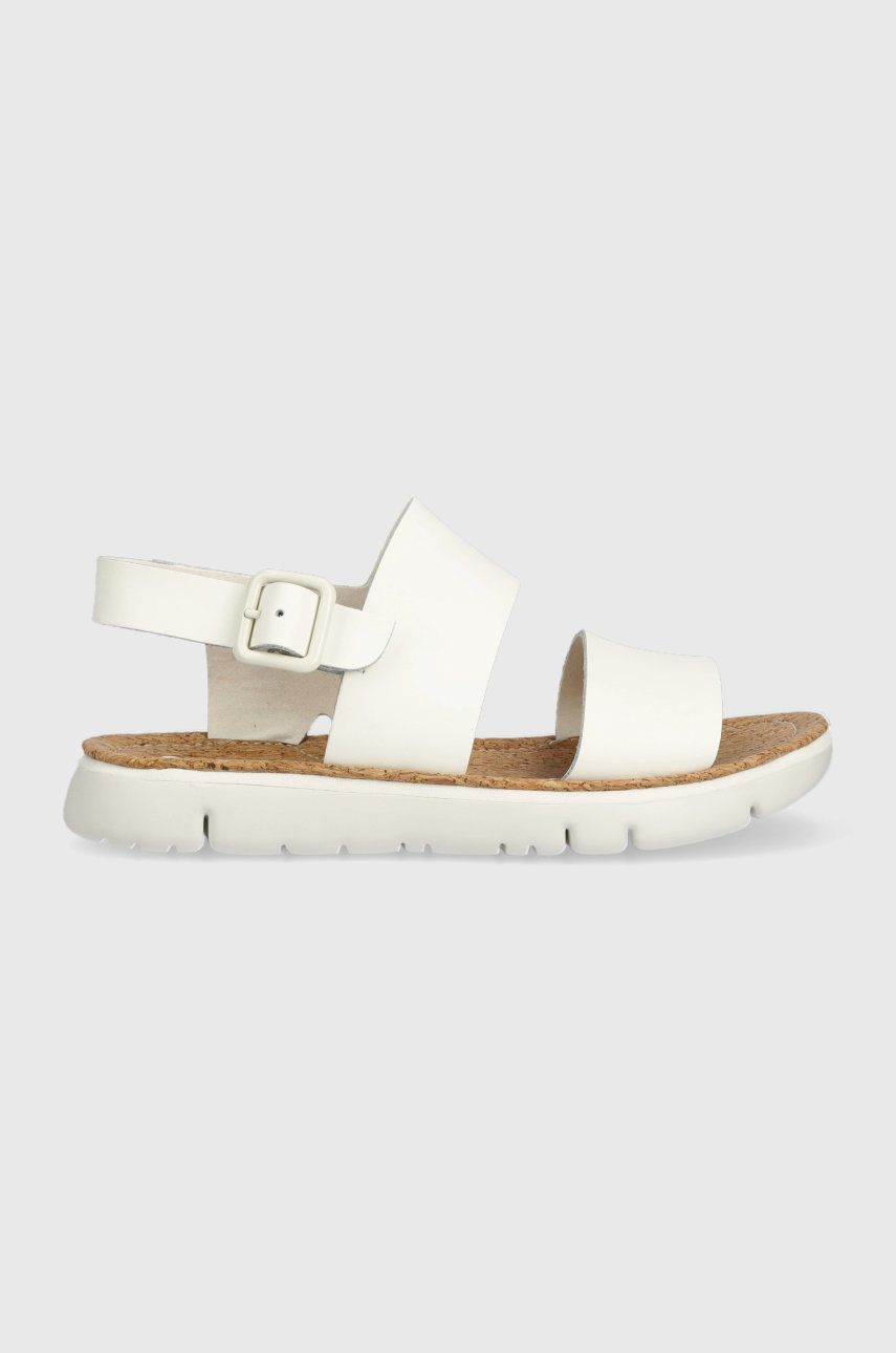 Levně Kožené sandály Camper Oruga dámské, bílá barva, K201038.015