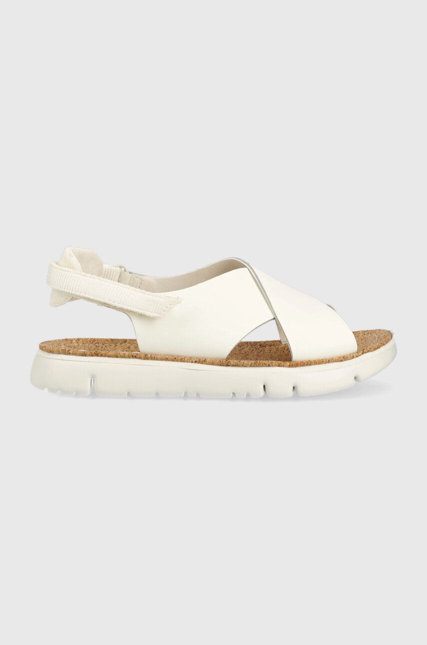 Camper sandale de piele Oruga Sandal femei, culoarea alb, K200157.046 alb