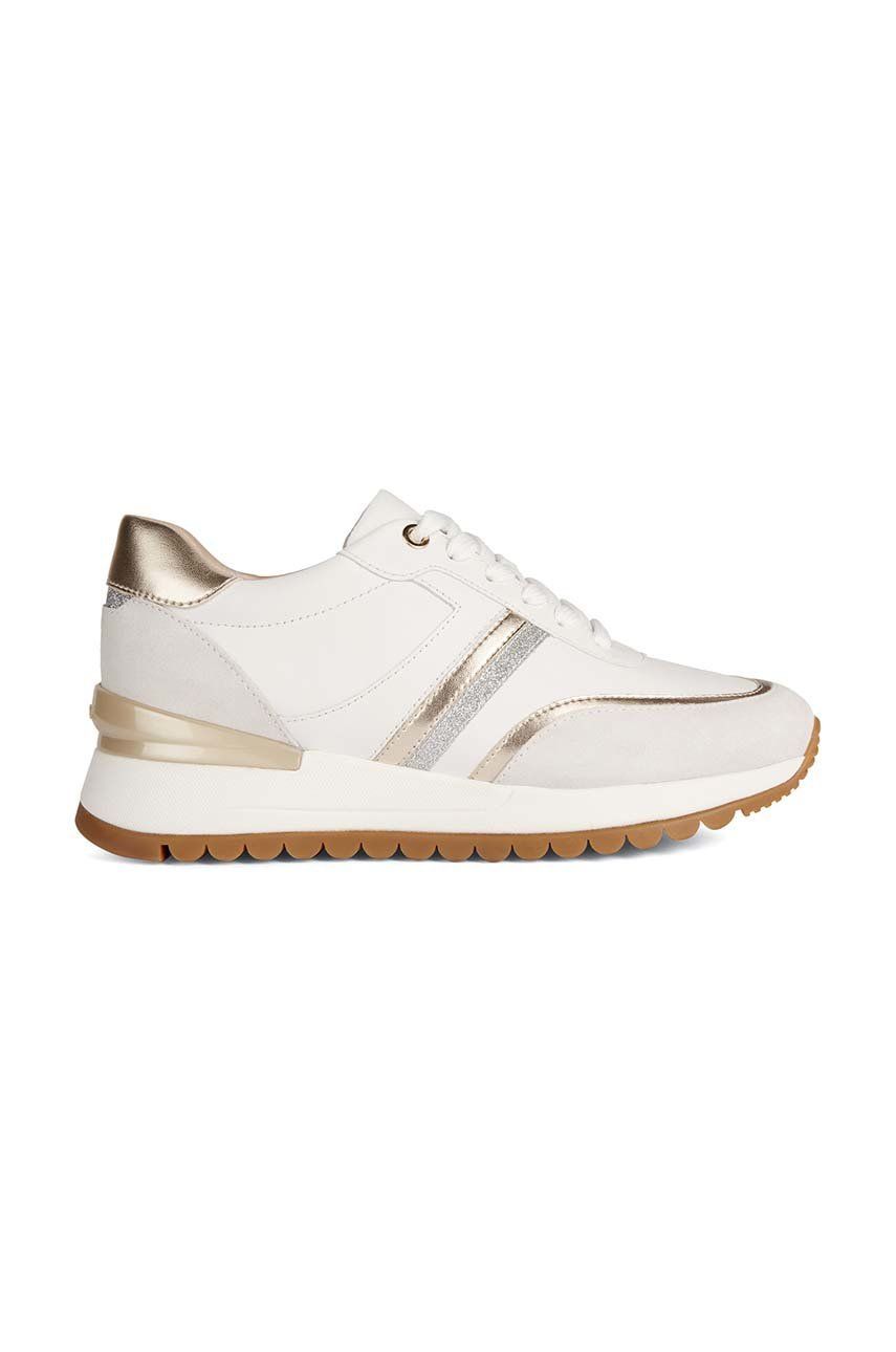 Sneakers boty Geox D DESYA bílá barva, D3500A 08522 C1352 - bílá -  Svršek: Umělá hmota