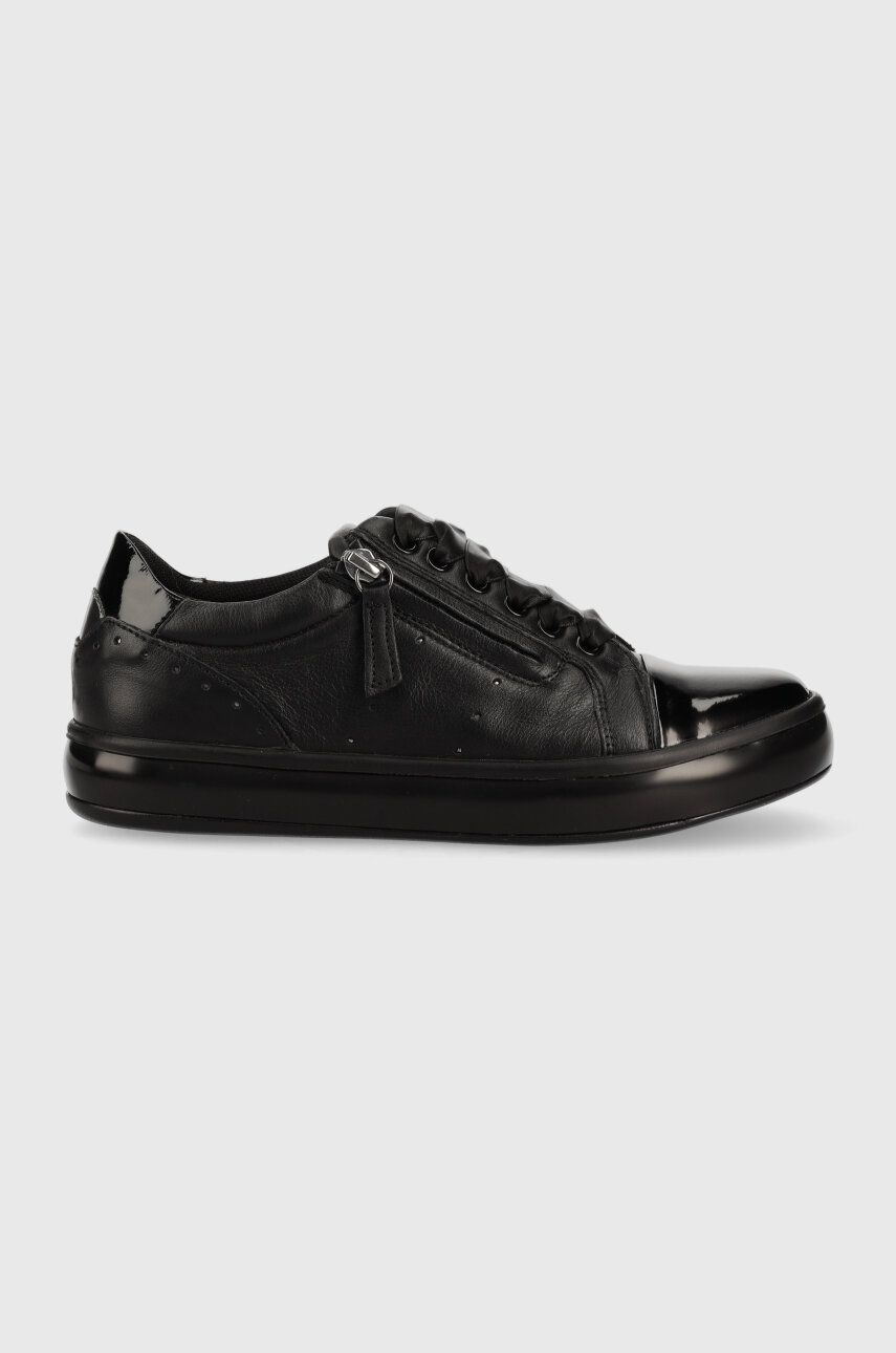 Sneakers boty Geox D LEELU černá barva, D35FFE 08502 C9999 - černá -  Svršek: Umělá hmota